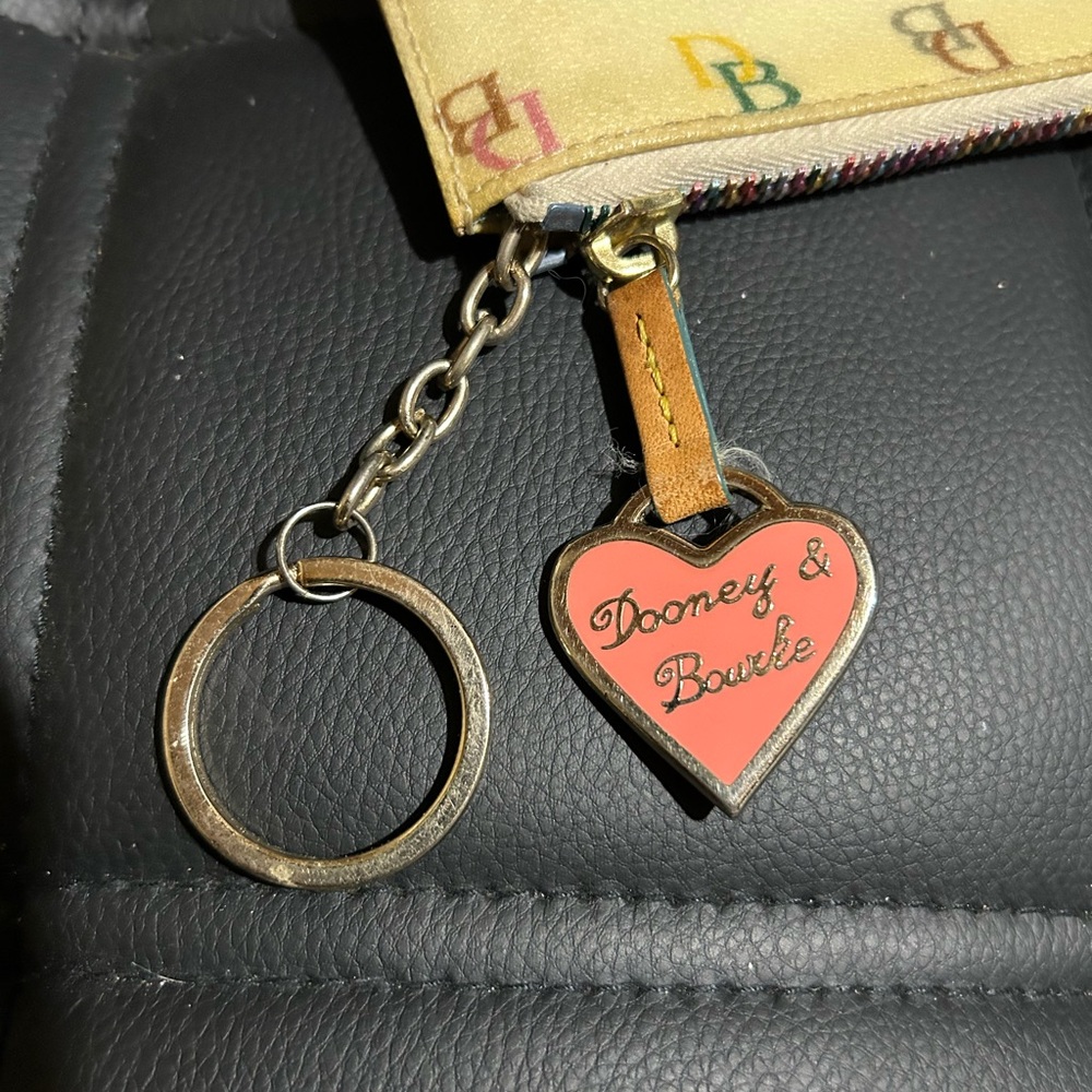 Dooney & Bourke Vintage Multicolor Logo Keychain Wallet - Picture 4 of 6